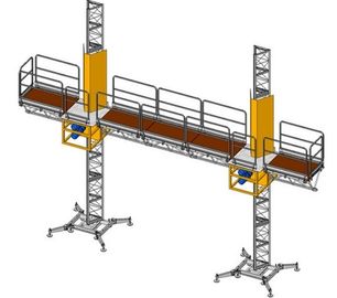 Systèmes accrochants d'échafaudage de travail de plate-forme de mât d'échafaudage en aluminium de grimpeur